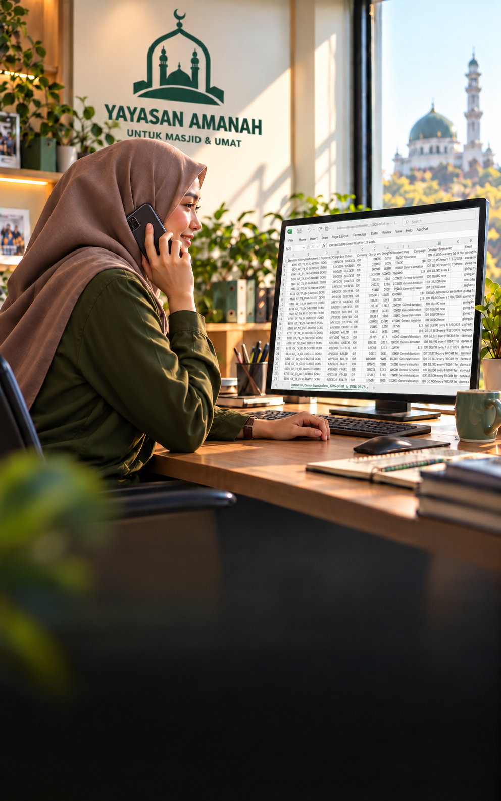 Tim organisasi memahami pola dan riwayat pemberian donor